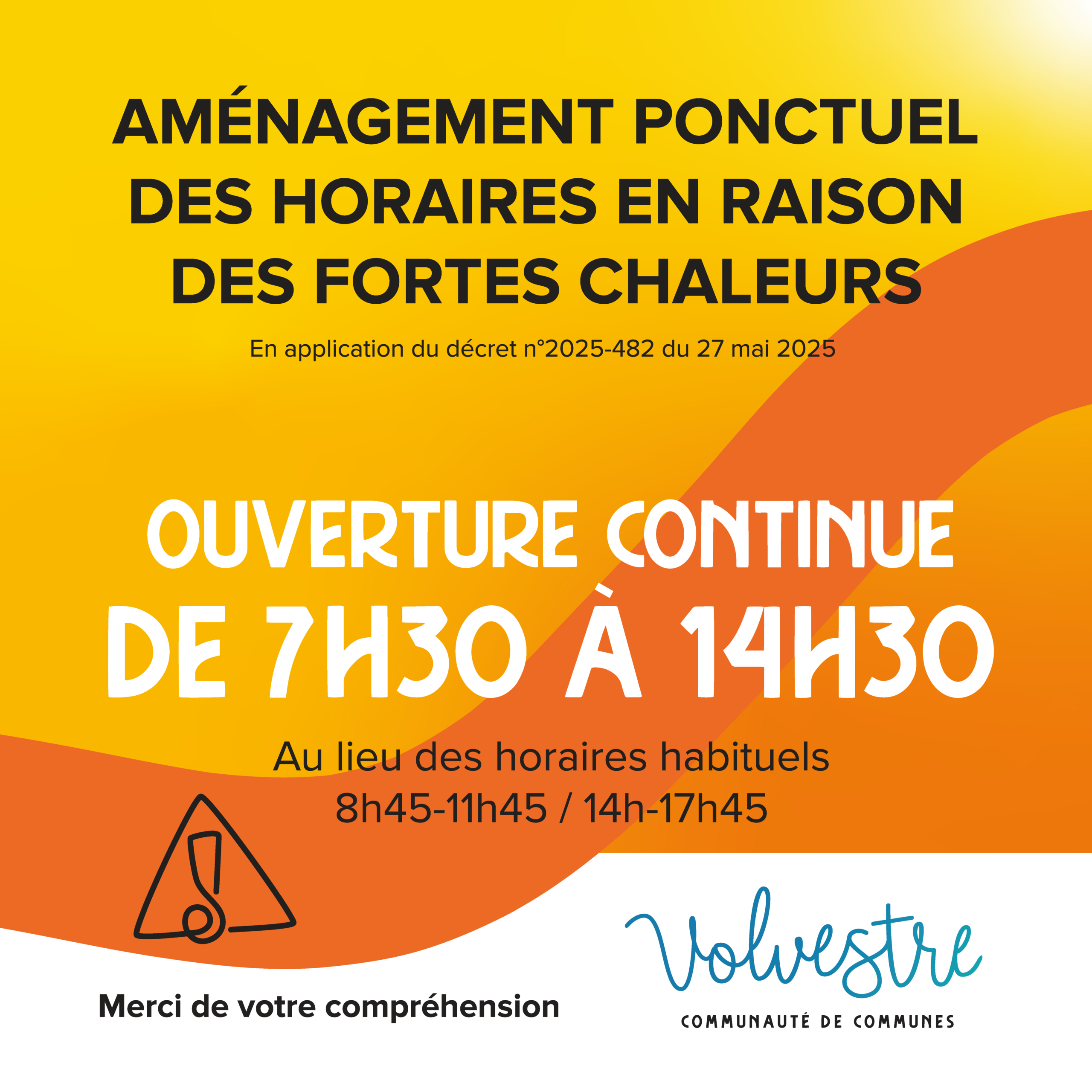 Aménagement exceptionnel des horaires de déchetterie du samedi 21 au mardi 24 juin 2025 inclus