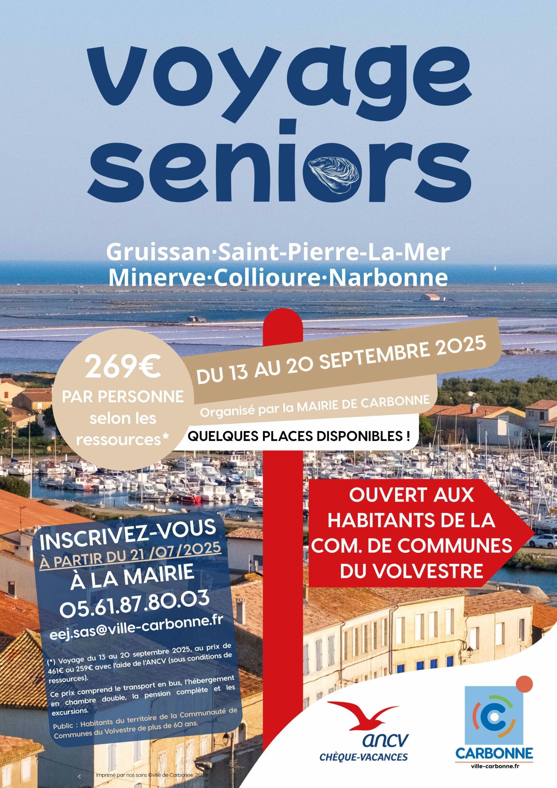 Voyage seniors, quelques places encore disponibles