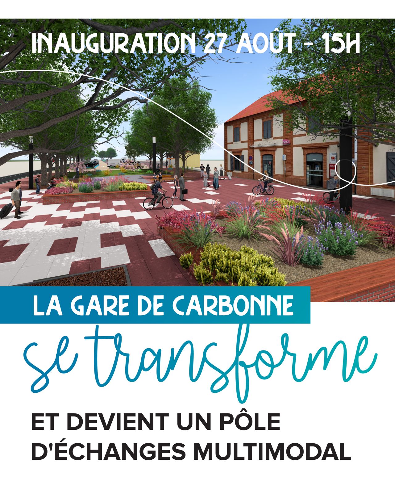 Inauguration du Pôle d’Échanges Multimodal de la gare de Carbonne