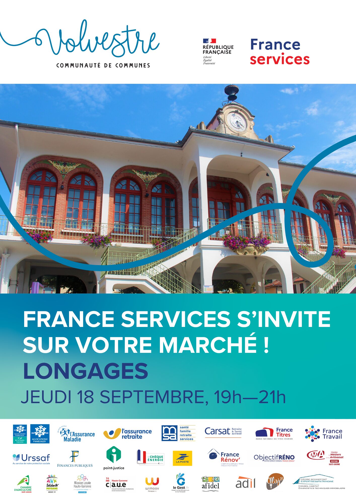 France services sur le marché de Longages le jeudi 18 septembre