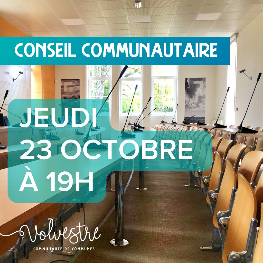 Conseil communautaire le jeudi 23 octobre 2025