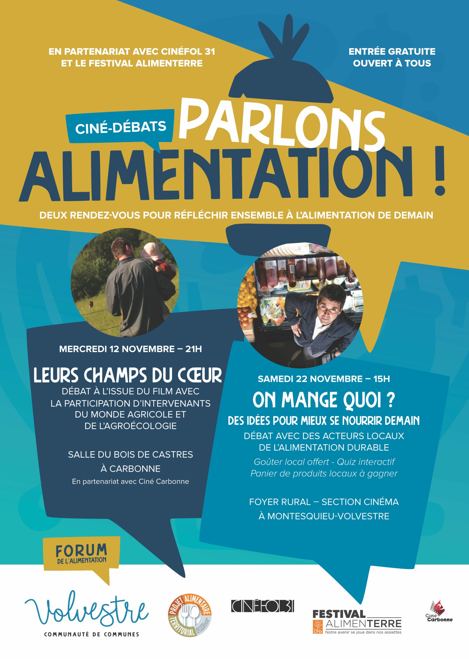 Parlons alimentation avec 2 ciné-débats !