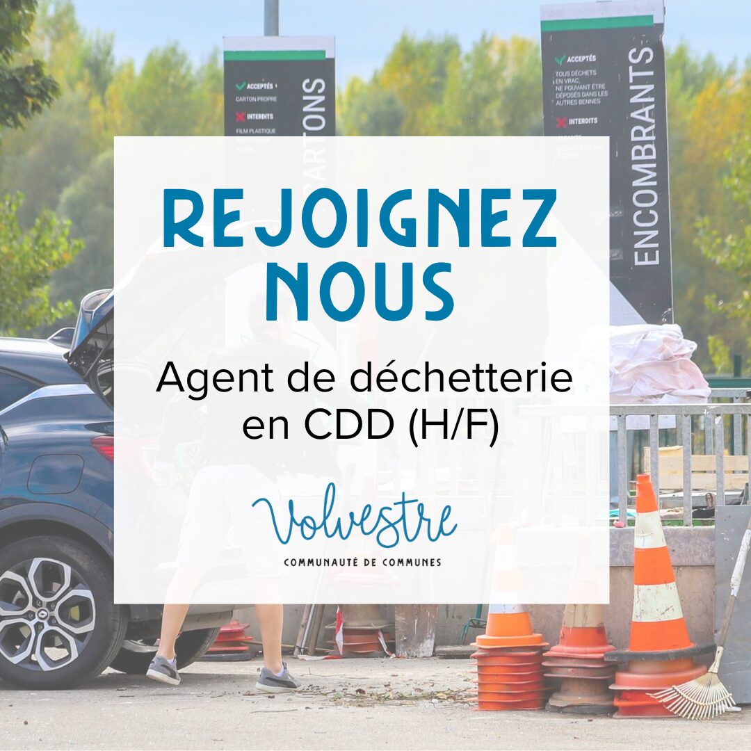 Poste à pourvoir : agent de déchetterie en CDD (H/F)