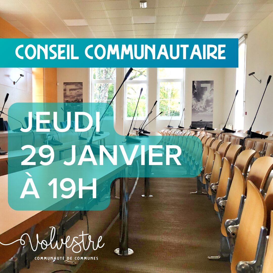 Conseil communautaire ce jeudi 29 janvier 2026