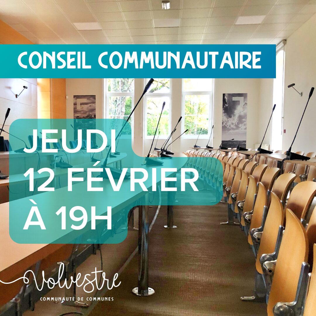 Conseil communautaire ce jeudi 12 février 2026