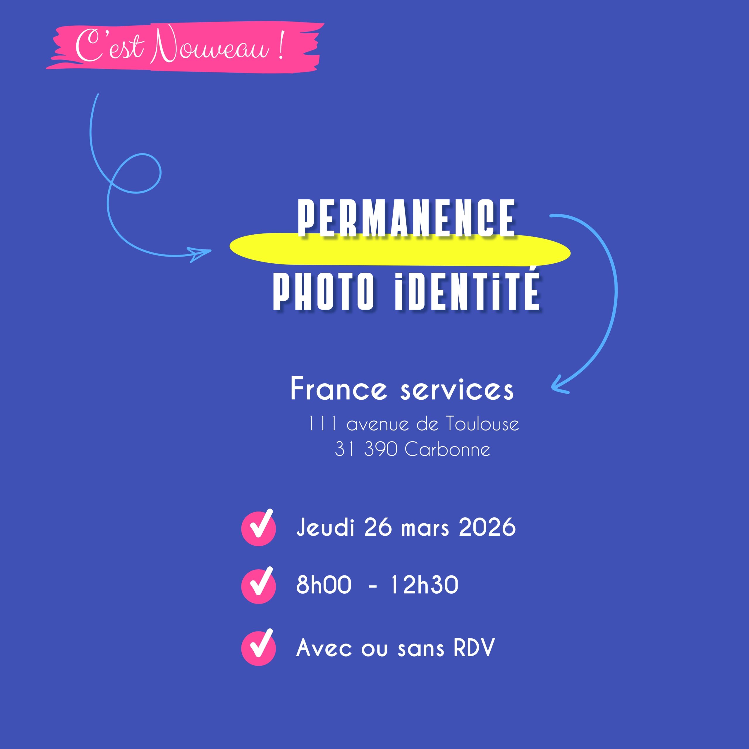 Photographe au France services de Carbonne ce jeudi 26 mars