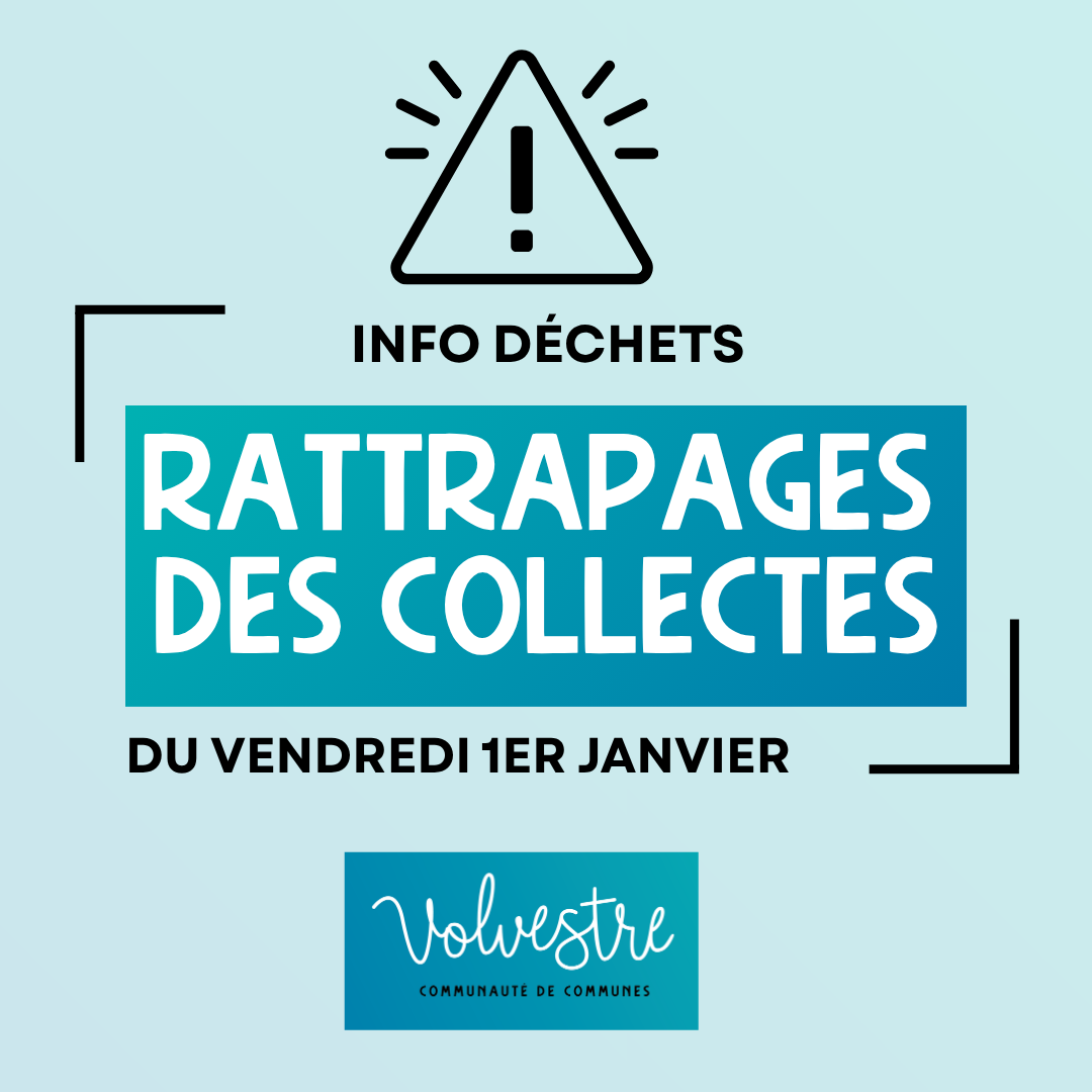Rattrapages des collectes des déchets du vendredi 1er mai