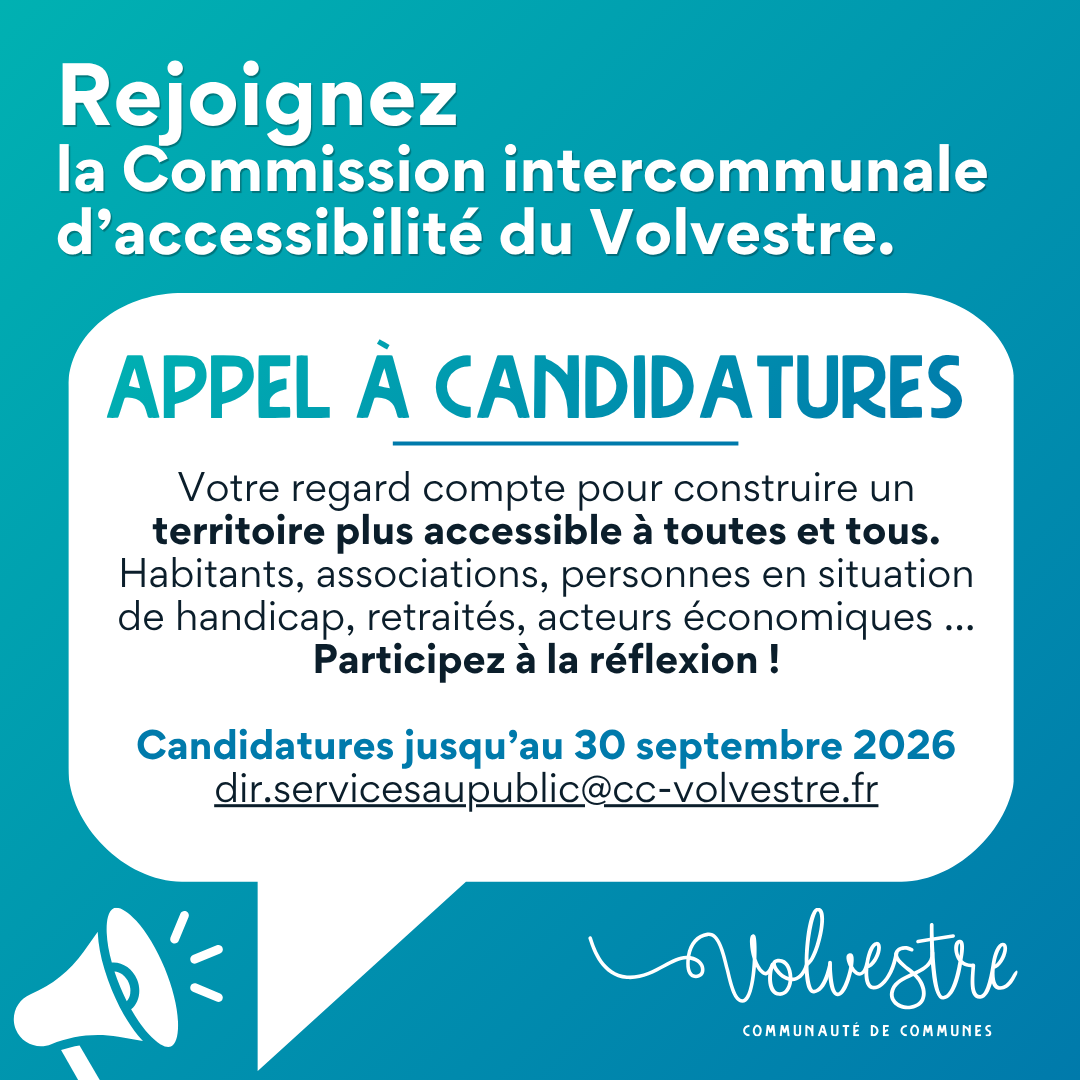 Appel à candidature : rejoignez la Commission Intercommunale d’Accessibilité du Volvestre