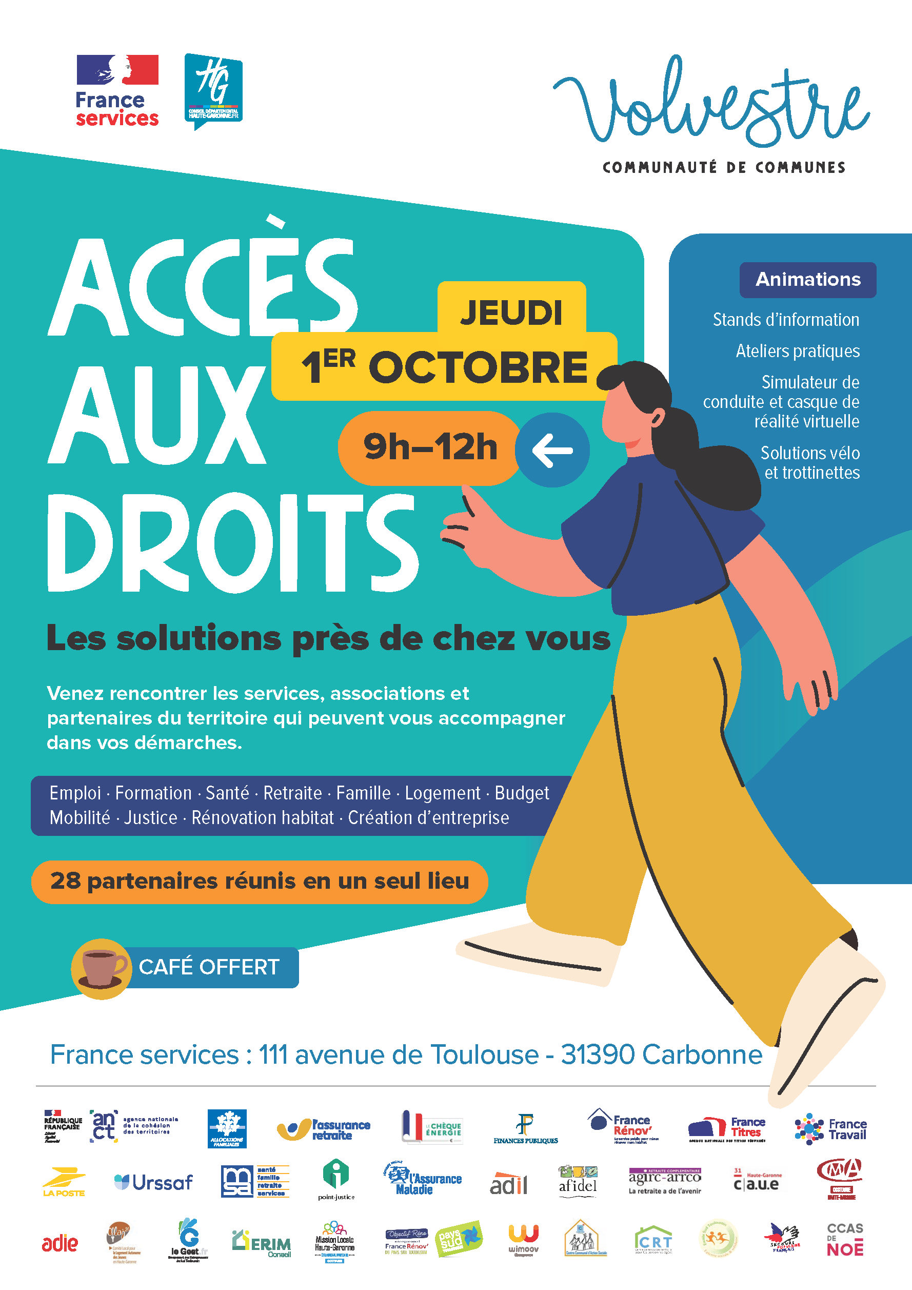 Jeudi 1er octobre : matinée spéciale pour tous à Carbonne sur l’accès aux droits !